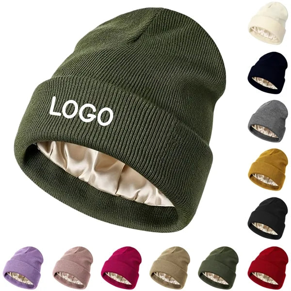 Logo Knit Beanie Winter Warm Hat Unisex Free Shipping