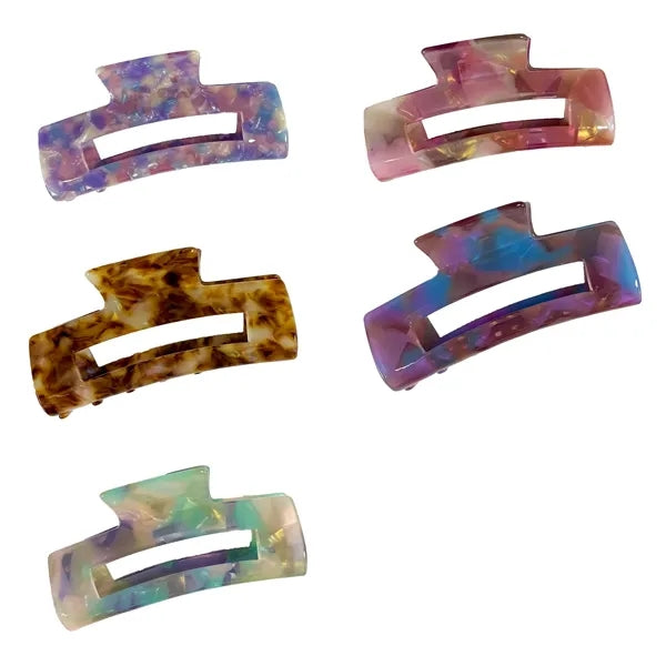 New Style 3.94Inch Large Rectangular Acetate Hair Clip