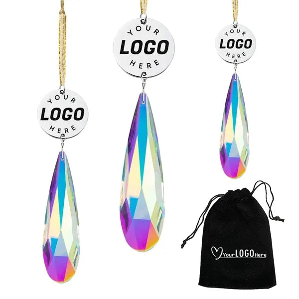 Faceted Crystal Christmas Hanging Ornaments in Bluk
