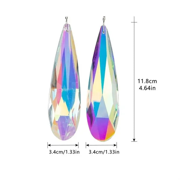 Faceted Crystal Christmas Hanging Ornaments in Bluk