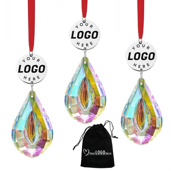Faceted Crystal Christmas Ornaments Hanging Suncatcher