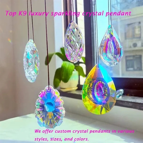 Faceted Crystal Christmas Ornaments Hanging Suncatcher