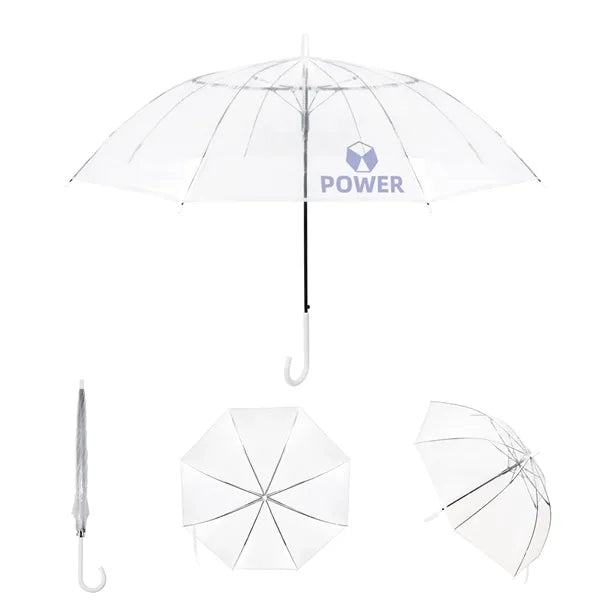 46"Arc Auto Open Clear Umbrella W/ Reinforced Frame