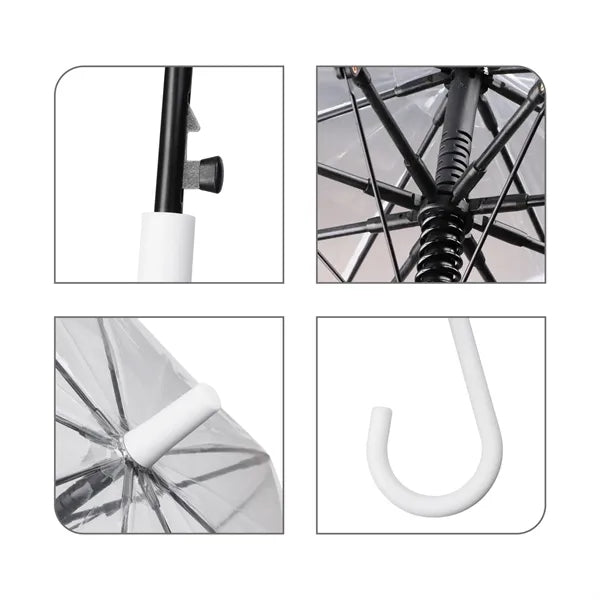 46"Arc Auto Open Clear Umbrella W/ Reinforced Frame