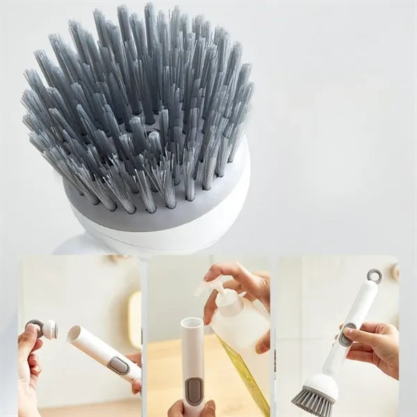 Soap Dispensing Dish Scrubber With Ergonomic Grip