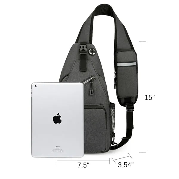 Crossbody Sling Backpack Chest Bag With Adjustable Strap