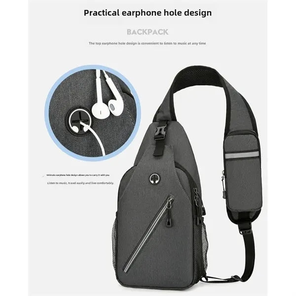 Crossbody Sling Backpack Chest Bag With Adjustable Strap