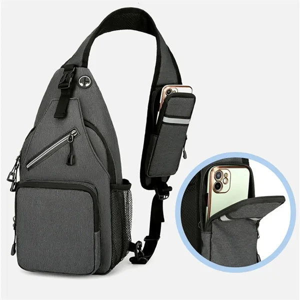 Crossbody Sling Backpack Chest Bag With Adjustable Strap