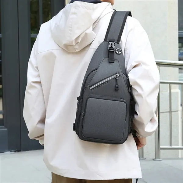 Crossbody Sling Backpack Chest Bag With Adjustable Strap