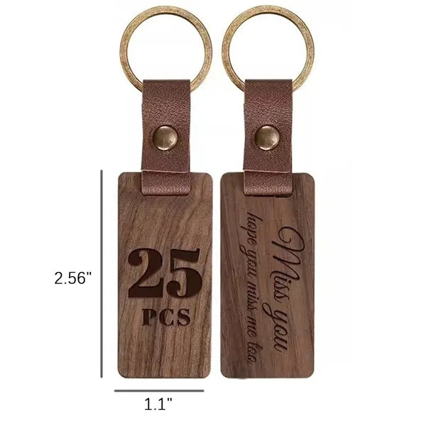 Engraved Wooden Keychain Motel Key Tag