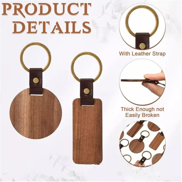Engraved Wooden Keychain Motel Key Tag