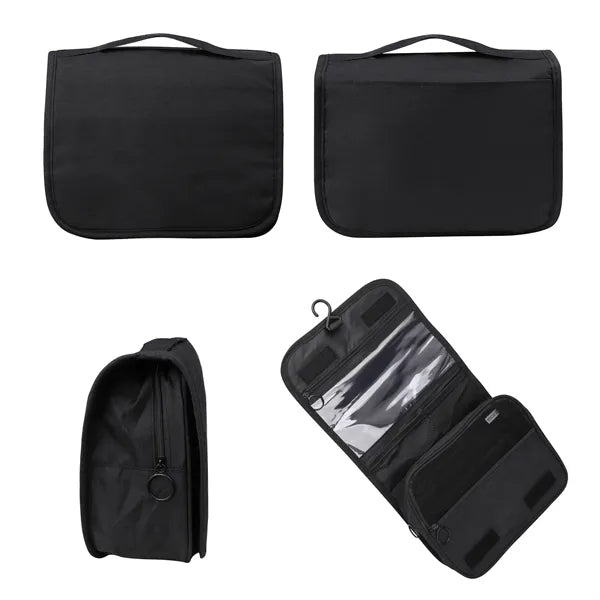 Foldable Travel Toiletry Bag W/ Hanging Hook & Handle