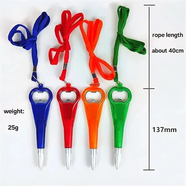 Bottle opener ballpoint pen