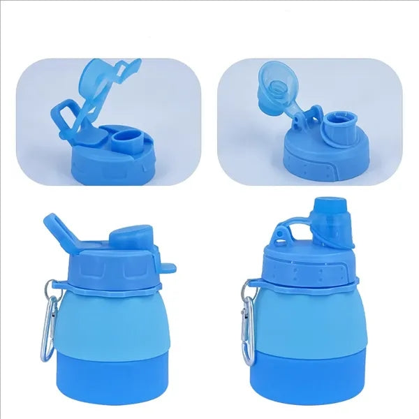 20 Oz Silicone Retractable Water Bottle