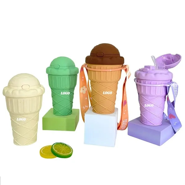 Ice Cream Shaped Straw Cup