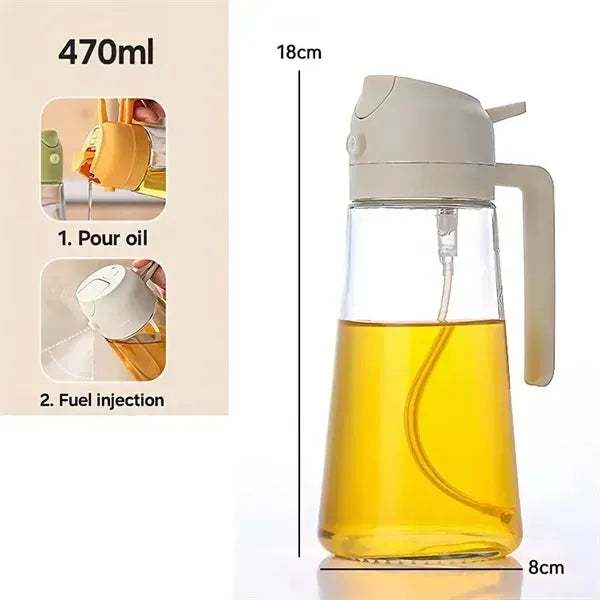 Spray pour integrated dual-purpose glass oil pot
