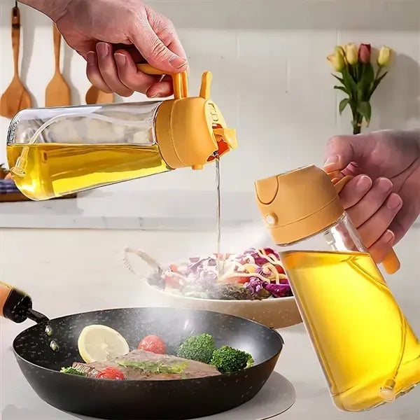 Spray pour integrated dual-purpose glass oil pot