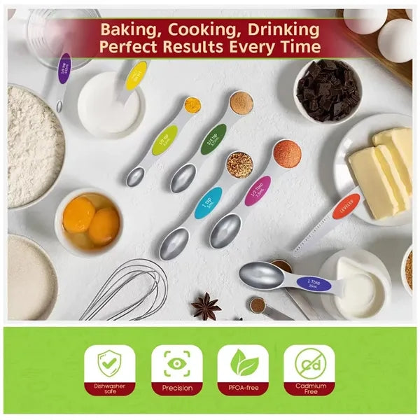 Stainless Steel Magnetic Measuring Spoons Set