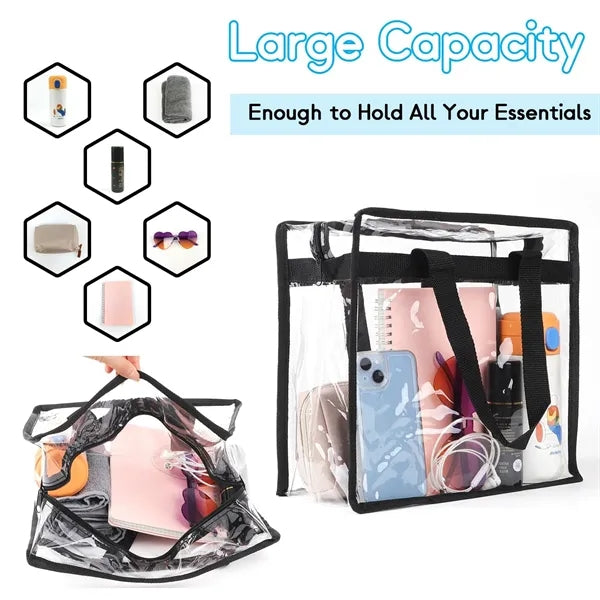 Stadium Approved Clear Tote Bag with Zipper