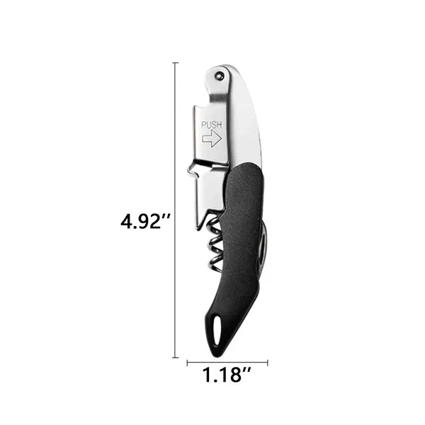 Professional wine bottle opener with foil cutter