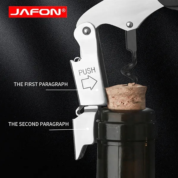 Professional wine bottle opener with foil cutter