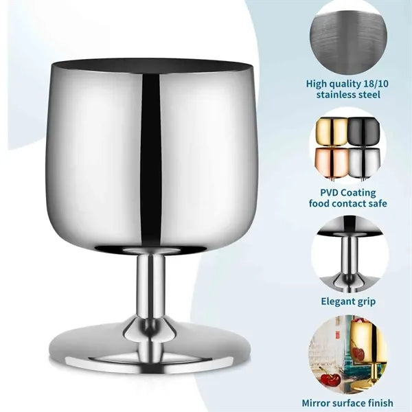 12OZ Stainless Steel Wine Glasses Set