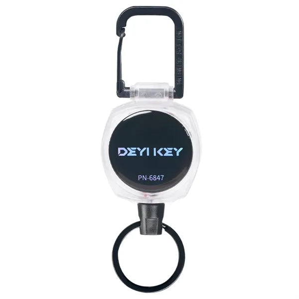 Retractable Keychain with Large Clip
