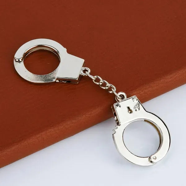 Metal Simulated Handcuffs Keychain