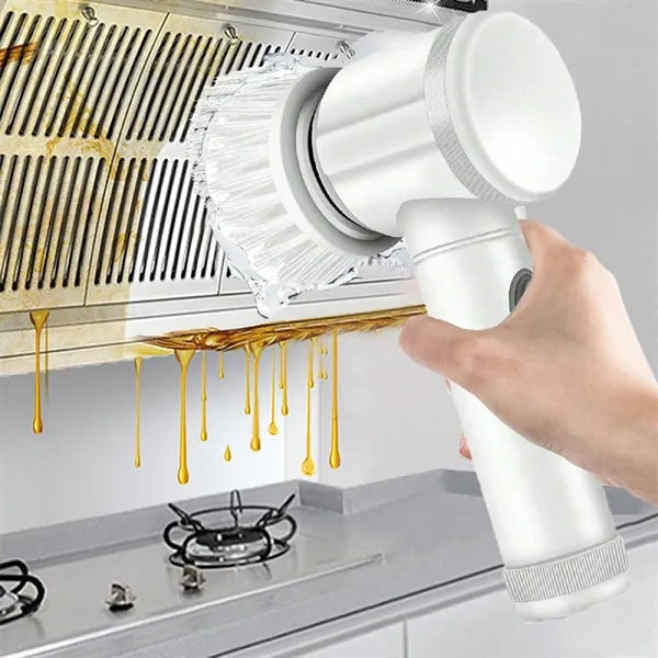 Rechargeable Electric Cleaning Brush with 5 Scrub Heads