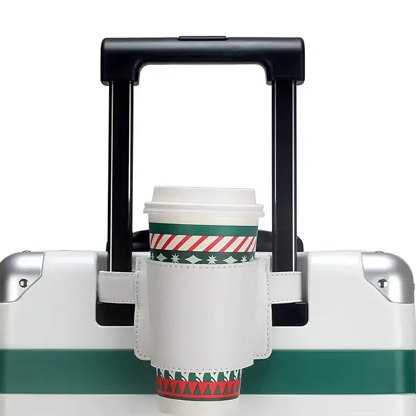 Travel Luggage Cup Holder for Suitcase with Adjustable Strap