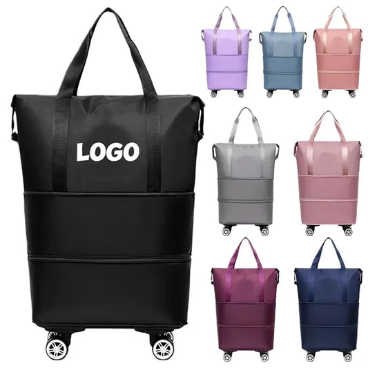 Expandable Foldable Travel Bag with Detachable Wheels