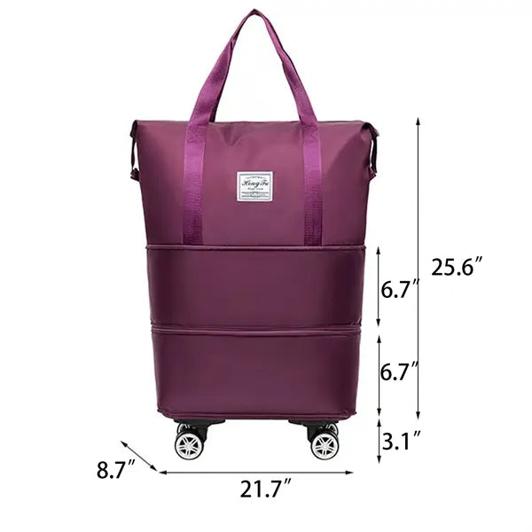 Expandable Foldable Travel Bag with Detachable Wheels