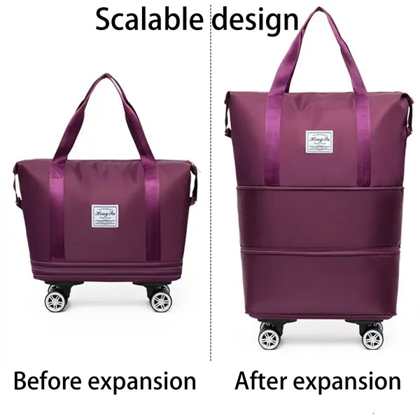 Expandable Foldable Travel Bag with Detachable Wheels