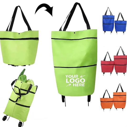 Collapsible Shopping Grocery Bag With Wheels