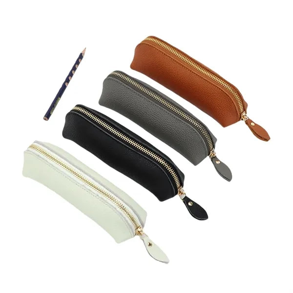 Lychee Grain Head Layer Cowhide Pencil Case