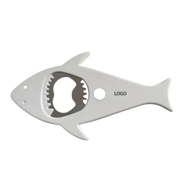 Shark Shaped Bottle Opener Plastic Fridge Magnet