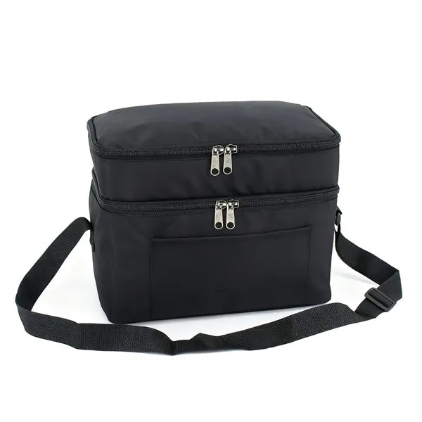 Leakproof Double Deck Insulated Lunch Bag 11L Multi-Pocket