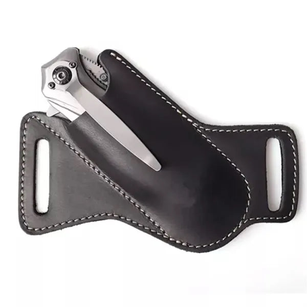 Horizontal Carry Leather Sheath For Belt