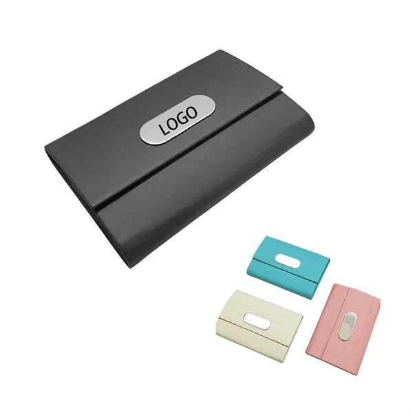 Business Pu Wooden Name Card Case