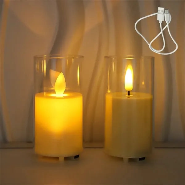 Rechargeable LED Flameless Candles with USB Charging