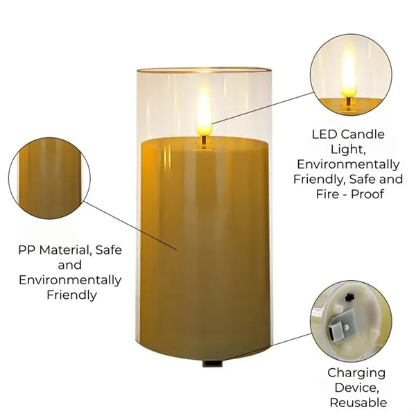 Rechargeable LED Flameless Candles with USB Charging