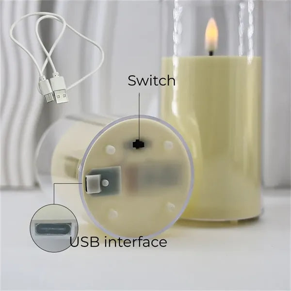 Rechargeable LED Flameless Candles with USB Charging