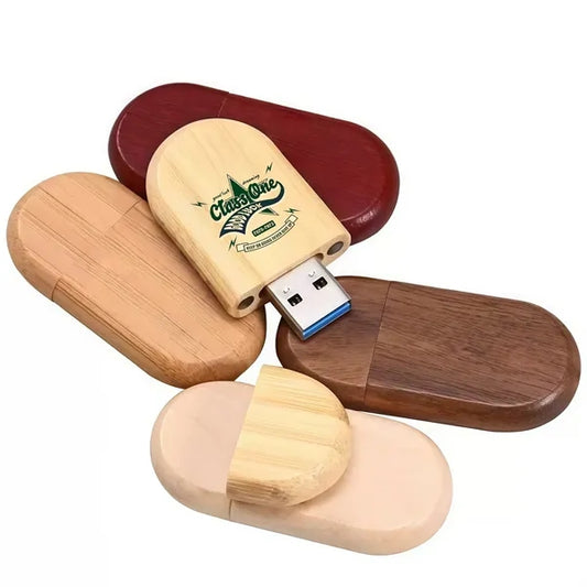 Wooden USB flash drive with magnetic closure - 4GB