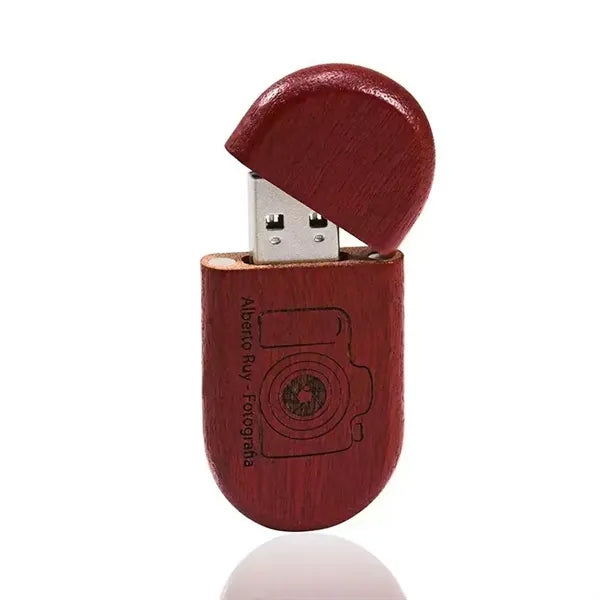 Wooden USB flash drive with magnetic closure - 4GB
