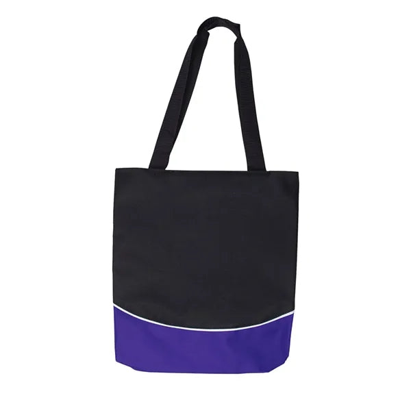 Color Curve Accent Panel Tote