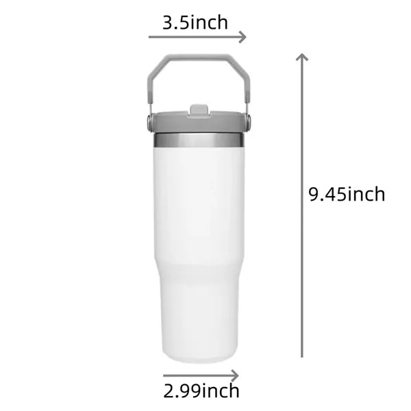 30oz Stainless Steel Insulated Tumbler with Handle and Lid