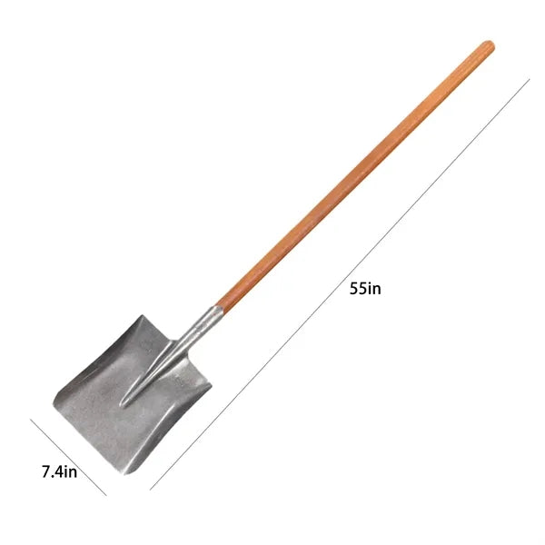 Heavy Duty Steel Garden Wooden Straight Shovel