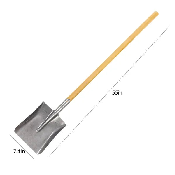 Heavy Duty Steel Garden Wooden Straight Shovel