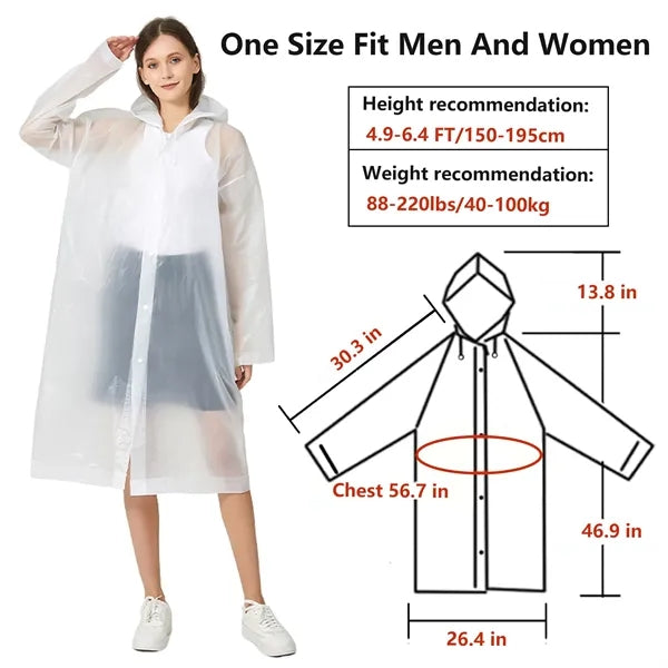 Unisex EVA Thickened Rain Poncho