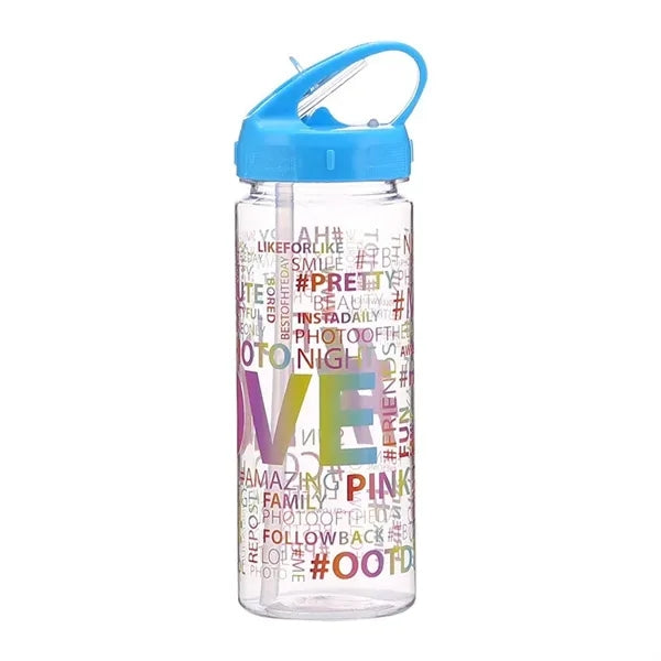 24 oz Plastic Straw Drinking Cup